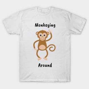 Monkeying Around Funny Design T-Shirt